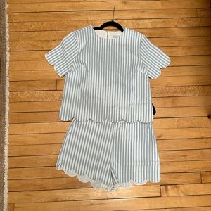 Scalloped seersucker set English Factory size L